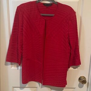 Ming Wang Scarlet Textured Jacket